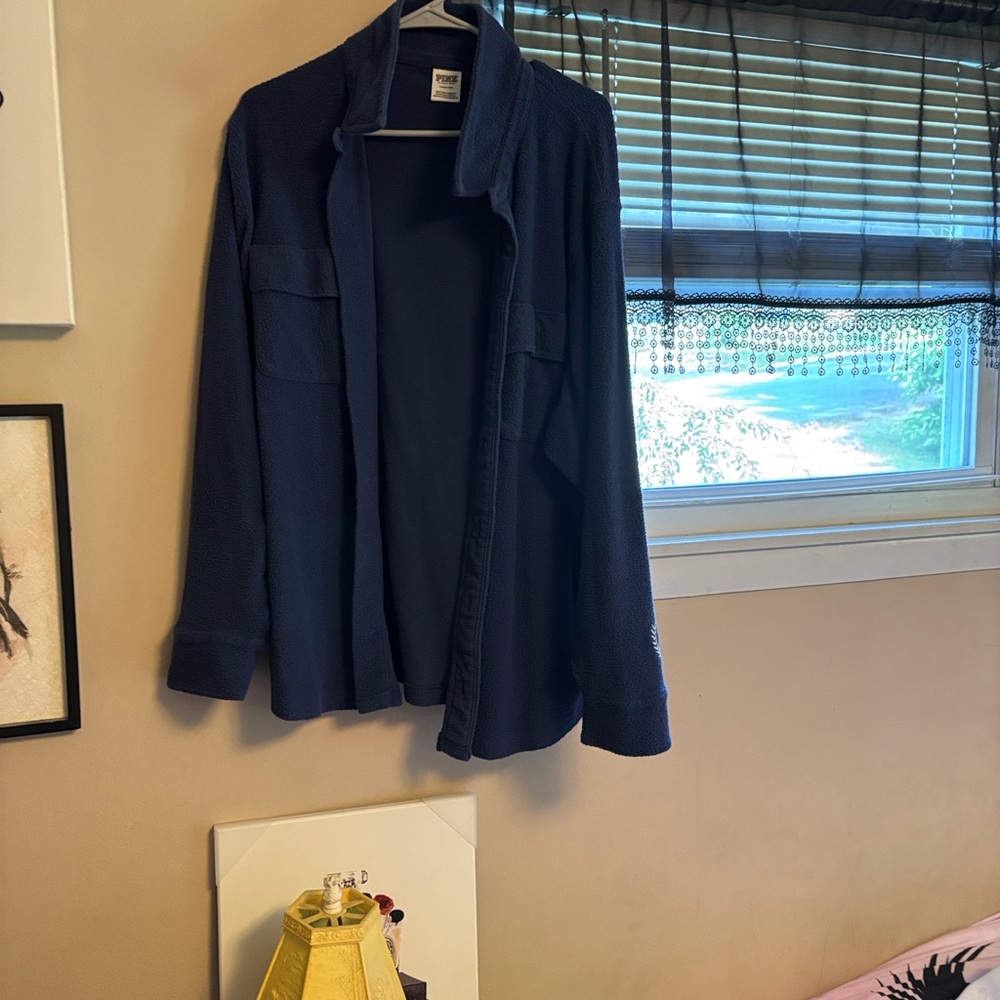 Victoria's Secret PINK Navy Shirt Jacket